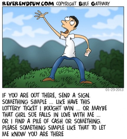 Asking for a Sign Indicates Unbelief
