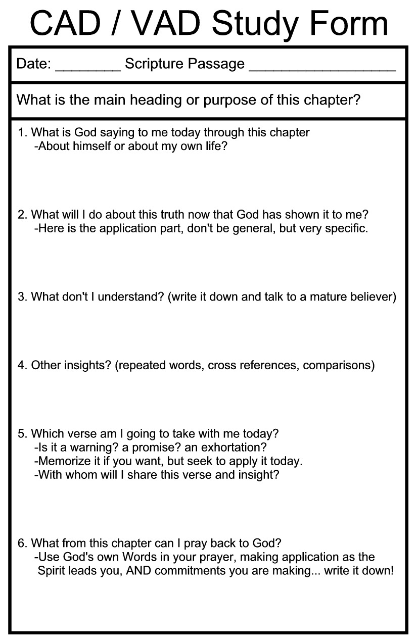 Chapter Study Form